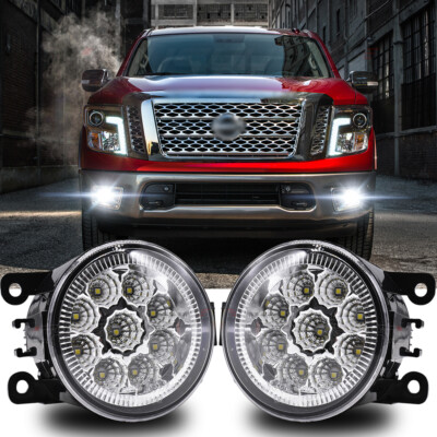 LED Fog Light Lamp For Nissan Titan 2016 2017 2018 2019 Factory Replacement PAIR