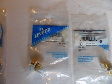 Lot of 6 New Leviton Gold Coaxial Cable Conne...