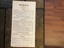 1947 Hotel Bellevue, San Francisco Menu