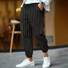 Men Casual Sports Pants Workout Slim Fit Sweatpant Long Trousers