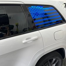 Compatible With Jeep Grand Cherokee Rear Side Window American Flag Set Compatible With Jeep Grand Cherokee Rear Side Window American Flag Set