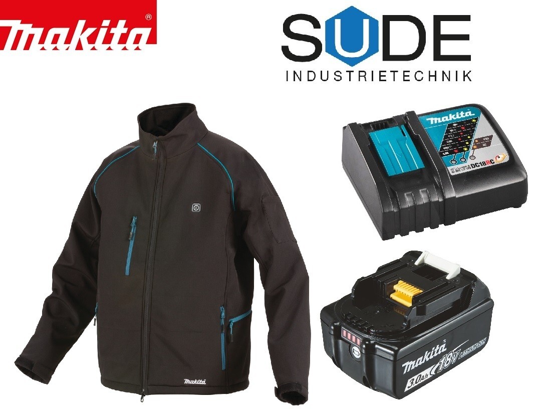 Makita DCJ205ZXL Akku Thermojacke Größe XL mit DC18RC Ladegerät
