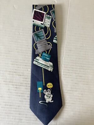 A. Rogers Men's Necktie Tie Polyester Vintage Computers Mouse Tech 57''