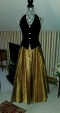 Vintage Timeless Women's DAVE JOHNNY Halter Formal Cocktail Dress Prom Gown