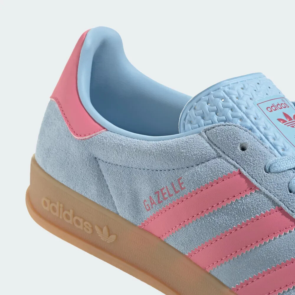 New Adidas Gazelle Indoor Shoes - Clear Sky / Rose Tone
