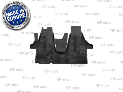 NEW FRONT LHD BLACK RUBBER FLOOR MATS LINERS ALL WEATHER FOR VW T5 T6 2003-2019