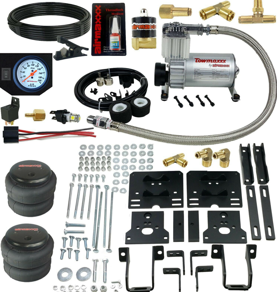 Overload Spring Ford Bolt-on Overload Leveling Kit Air Helper Spring Kit For 2005-2010 Ford ...