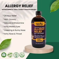 Allergy Relief By Natural Herbal Labs, Fast Acting Results, Plant-Based, 16 oz