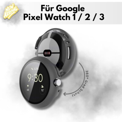 Schutzhülle für Google Pixel Watch 1/2/3   Displayschutz 41mm Bumper 9H Hülle