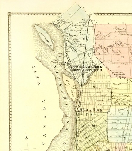 Historic City Map - Buffalo New York - Stone 1866 - 23 x 26.44 - Picture 2 of 20