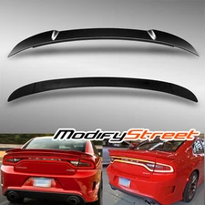 FACTORY STYLE PRIMED GROSS BLACK REAR TRUNK SPOILER WING FOR 15-18 DODGE CHARGER