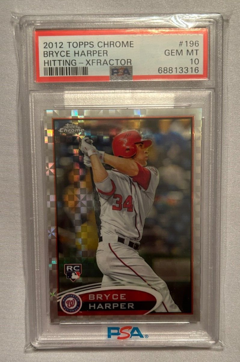 2012 Topps Chrome #196 Bryce Harper Xfractor PSA 10
