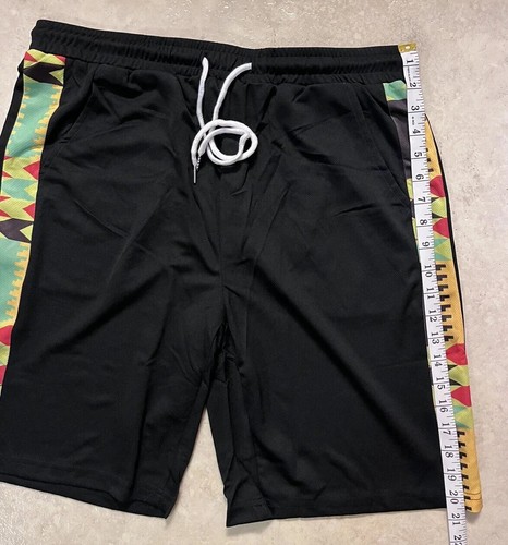 NWT ✅ Luc Matton ✅ T-Shirt & Shorts 2pc Hipster Patchwork Outfit ✅ Size Large - Picture 15 of 24