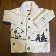 Gelato Pique Snoopy Christmas Limited Loungewear Cardigan White Kids 90-100