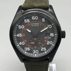 Citizen Eco-Drive Mens Watch 42mm Black Dial Green Canvas Military B690-S086736