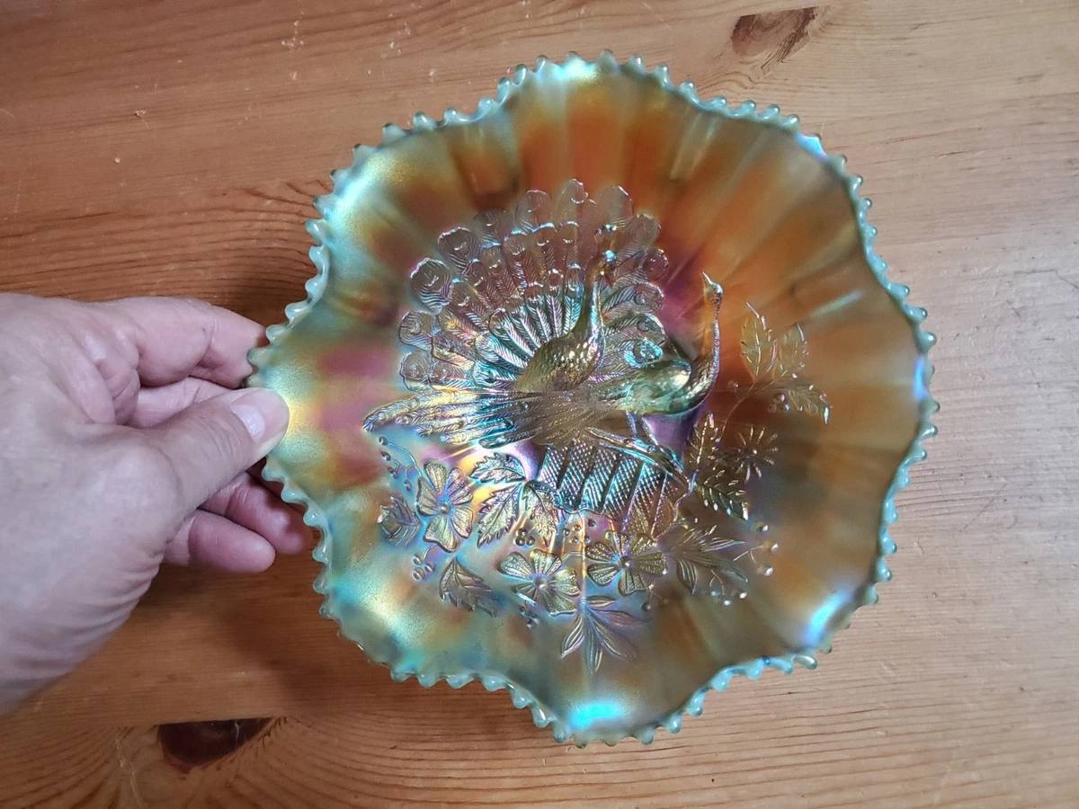 ヴィンテージ ノースウッド ビーズドレープ　ボウル　フリルエッジ　オパルセント northwood opalescent products for sale | eBay