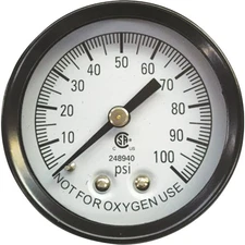 Simmons 1/8 In. MPT Fitting 100 psi Pressure Gauge 1310 Simmons 1310