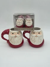 Johanna Parker Transpac Santa mugs with Salt And Pepper Shakers