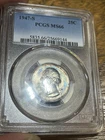 1947-S 25c PCGS MS66 Gem Blue And Rainbow Dual Side Tone Quarter