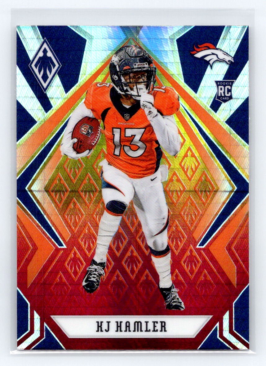2020 Panini Phoenix #120 KJ Hamler Fire Burst Rookie Denver Broncos