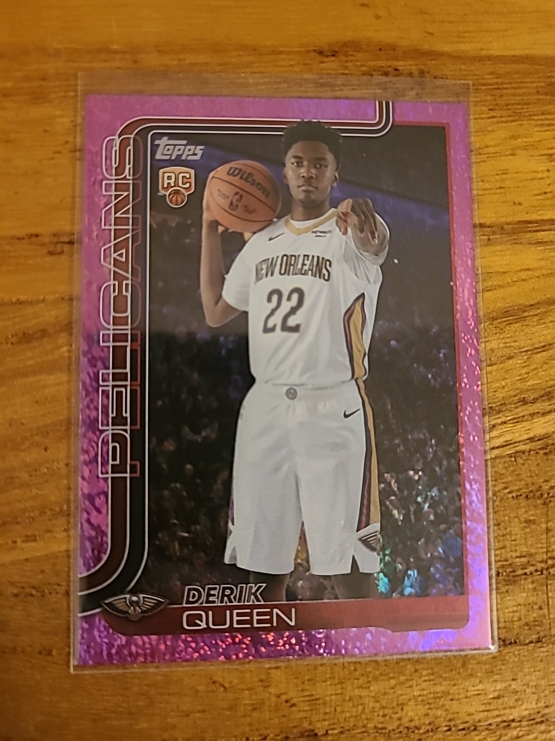 2025-26 Topps - Derik Queen #213 Holofoil (RC) Pink