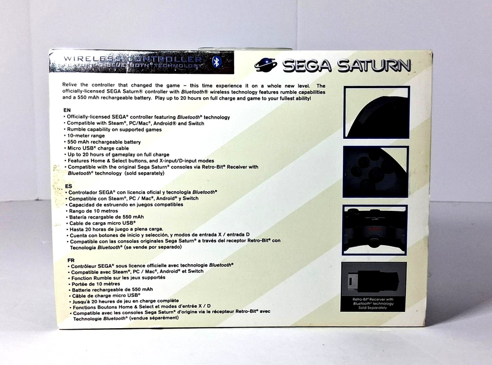 Sega Saturn Retro-bit Wireless Bluetooth Controller - Image 3 of 4