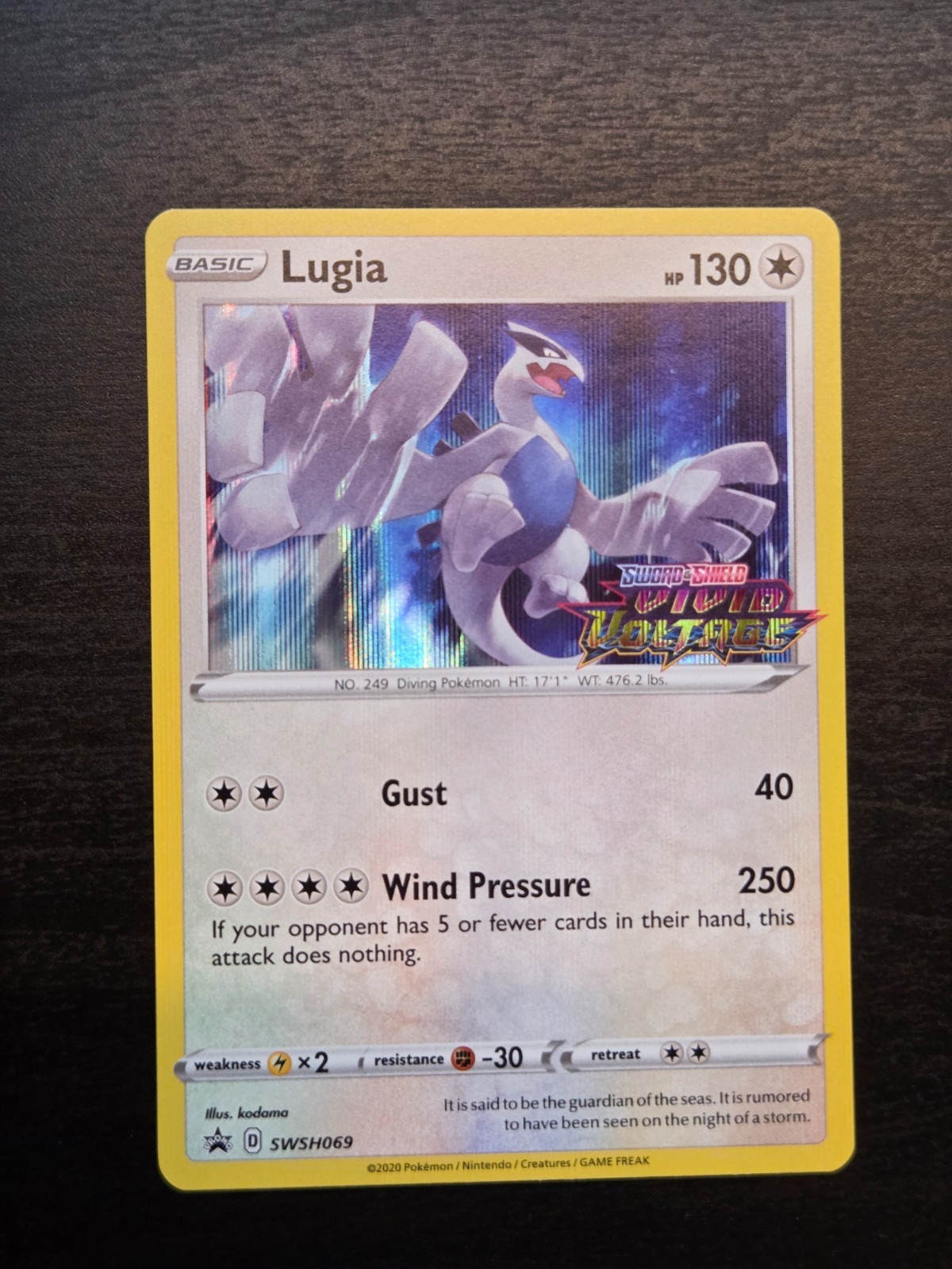 Lugia - SWSH069 - Prerelease Black Star Promo Sword And Shield - Holo - NM