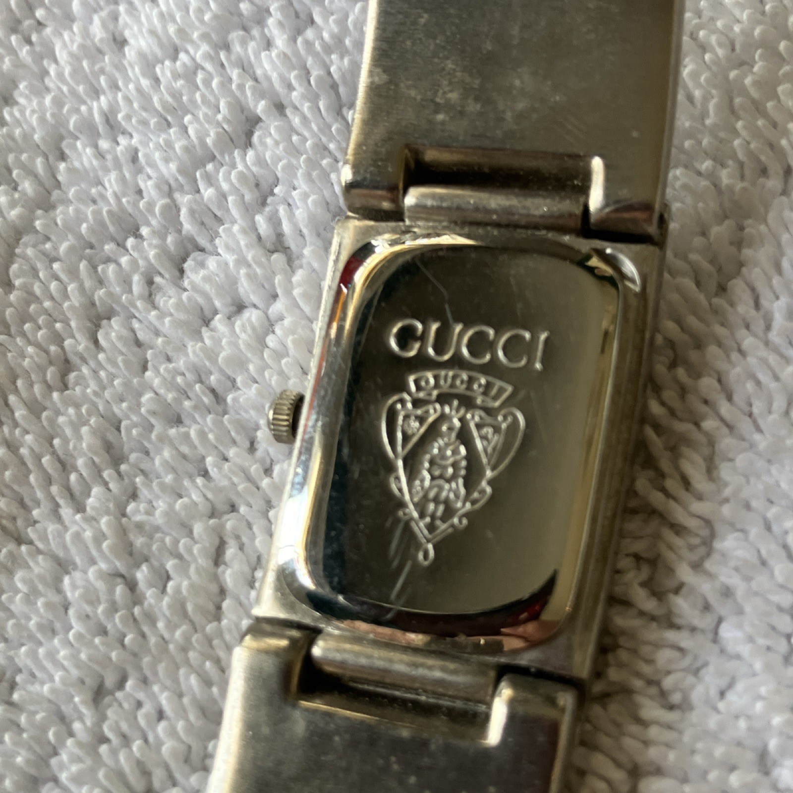 Gucci Quartz Rectangular Wristwatch Silver Tone B… - image 3