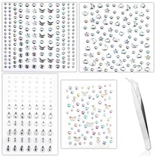 440pcs Rhinestone Face Gems, Including 3/4/5 M, As Show in the Detail Picture
