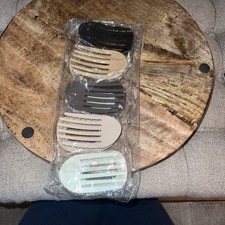 5 Pack Hair Clips Natural Muted Colors 4 X 2.25