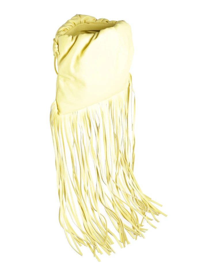 RRP€2090 BOTTEGA VENETA Leather Crossbody Bag Yellow Long Fringes Flexible Top - Image 3 of 4