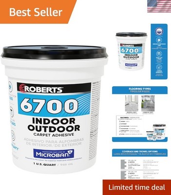 0.1 Quart Water-Resistant Carpet Adhesive with Microban - Eco-Friendly & Strong