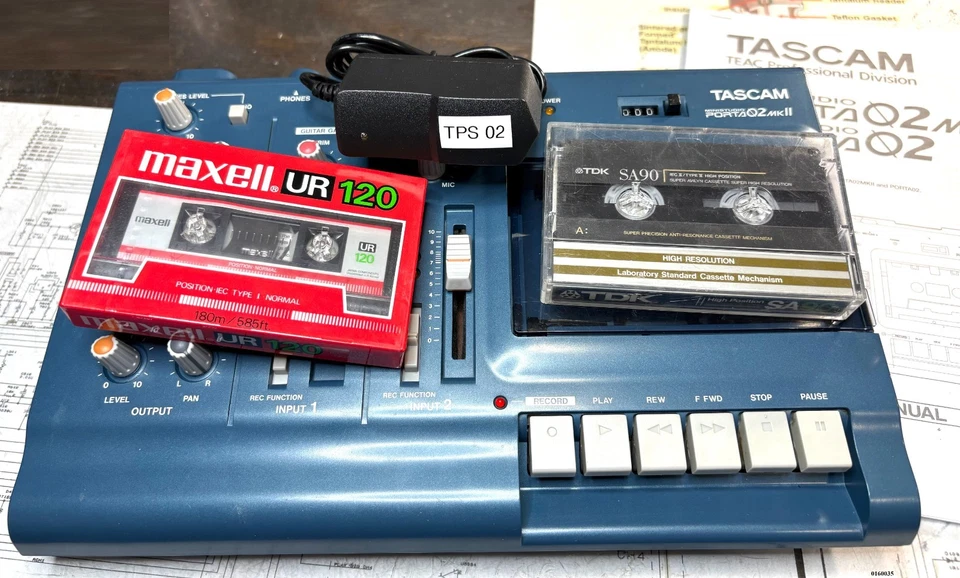 Tascam Porta 02 Mk II Analog 4 Track Cassette Recorder; FUNKTIONIERT GUT!