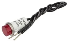 NSi 79780LW ROUND INDICATOR LIGHT RED LENS STAINLESS BEZEL .25 CYL LENS STYLE