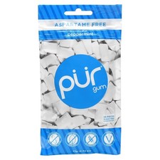 PUR Gum  Aspartame Free Chewing Gum  100 Xylitol  Natural Peppermint Flavore