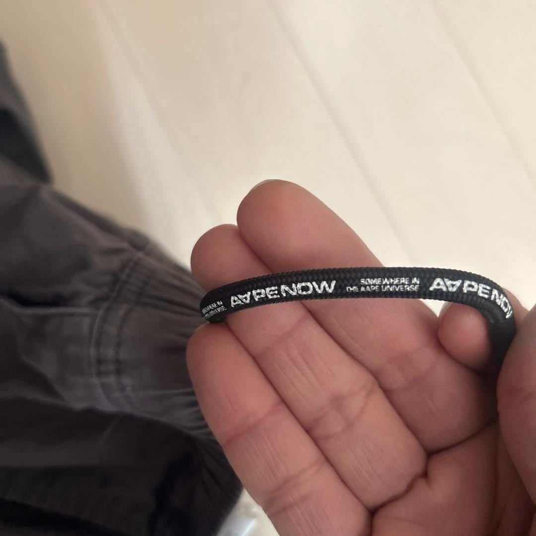 Aape A BATHING APE Cotton Jogger Pants Gray Elastic Waistband M BA0226175 thumbnail 14