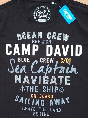 Neu Camp David T-Shirt CU2555-3620-23 Ocean Crew schwarz, Gr. XL