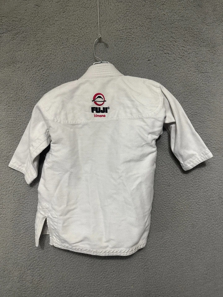 Fuji BJJ Jiu Jitsu Gi Kimono C00 White Youth Jacket Premium Cotton Blend - Image 3 of 4