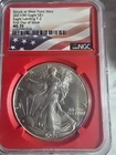2021-W Proof $1 Type 2 American Silver Eagle NGC PF70UC ER Flag Label FIRST DAY