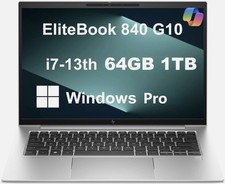 New HP EliteBook840 i7-1365U 10Cores 14"WUXGA 64GB DDR5 1TBSSD Smard Card WinPro