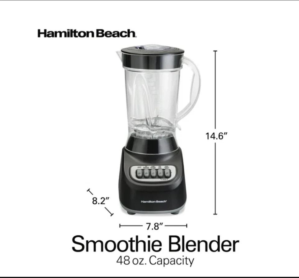 Batidora de batidos Hamilton Beach 50180FJ 48 OZ 12 funciones NUEVA Foto 2 de 4