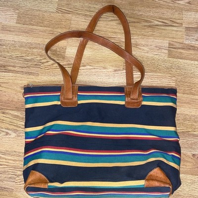 UNISA Tote Bag - Leather Trim Colorful made in Brazil 