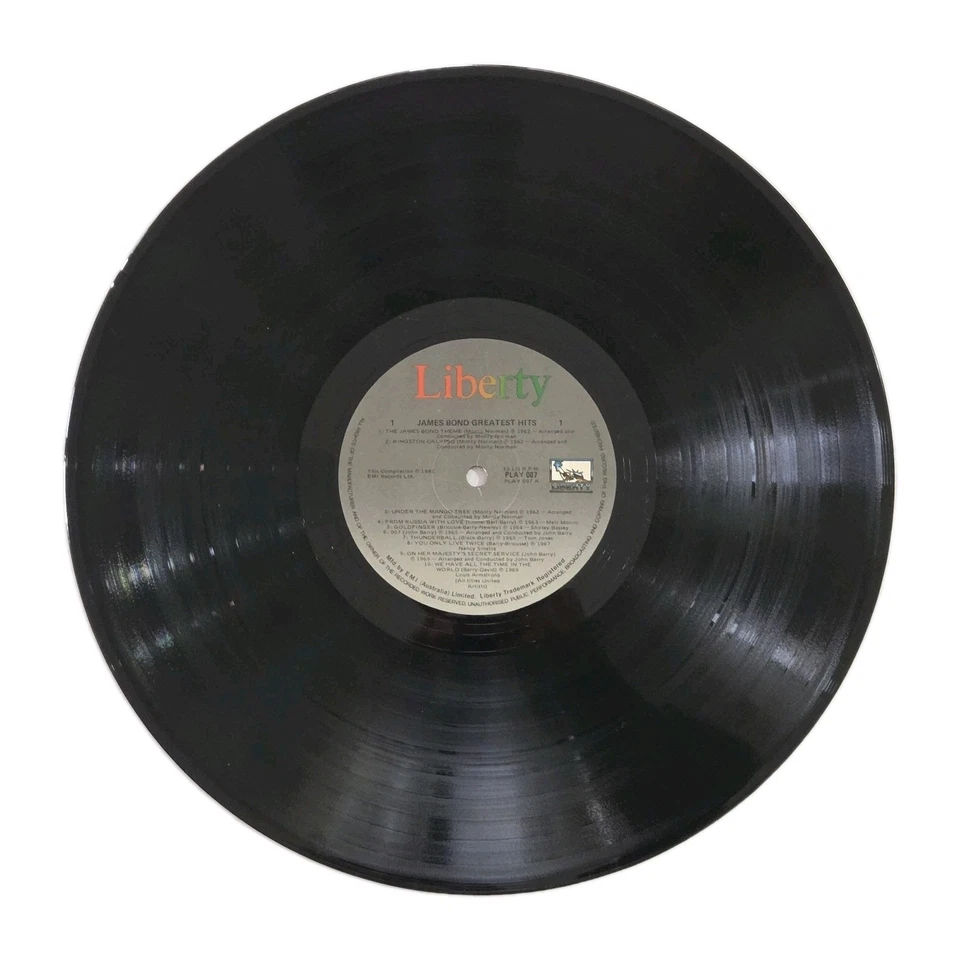 "JAMES BOND-GREATEST HITS" 1982 OZ 20Tk LP [John Barry PAUL McCARTNEY Tom Jones] - Image 3 of 4