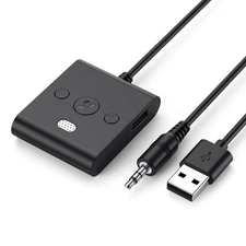 HAOQUOOU Bluetooth 5.4 AUX Car Adapter， [Enhanced Connection & Noise Cancella...
