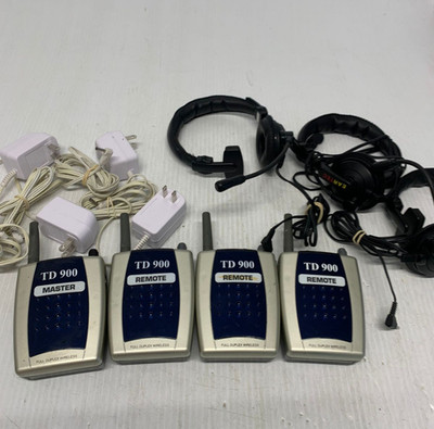 Eartec TD900 Full Duplex Wireless Communication Systems Lot 4/Headphones/Wired