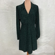 Madewell Green Long Sleeve Mini Shirtdress in Floral NT912 Size 6
