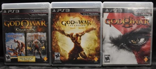Lot 3 God of War 1 2 3 Collection Ascension Chains Ghost HD Set PS3