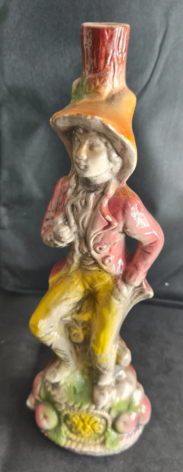 Vintage Ceramic Apple Picker Figurine Folk Art Farmhouse Decor Hand Painted - Image 2 of 4