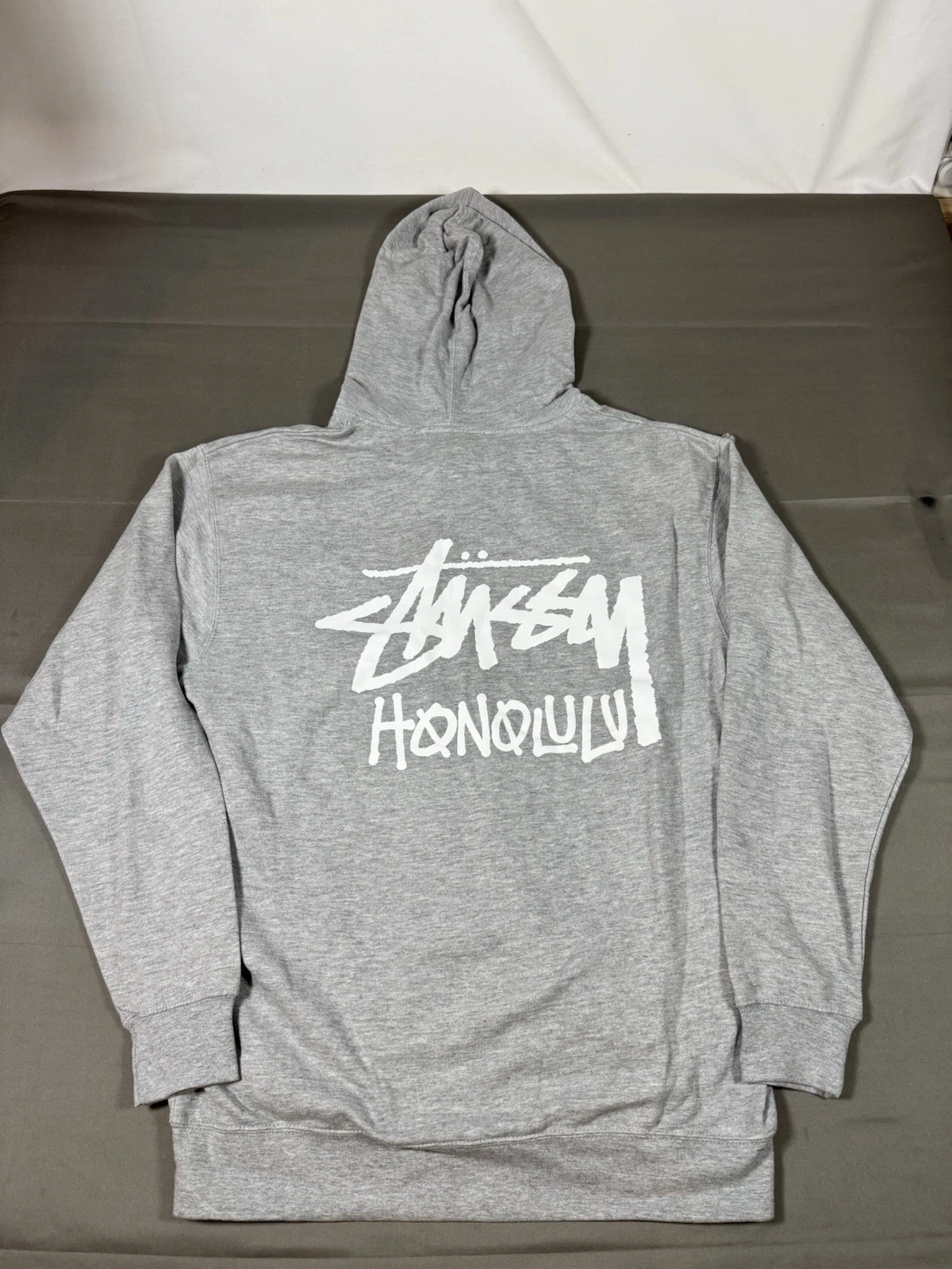 NWOT Stussy Honolulu Chapter Full Zip Grey Hoodie Mens Size Large