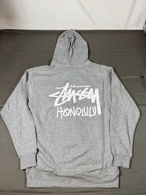 NWOT Stussy Honolulu Chapter Full Zip Grey Hoodie Mens Size Large